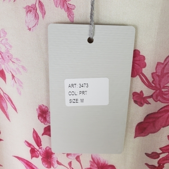 Elena Baldi Silk Blend Kimono Style top. Floral Print Size M - Picture 4 of 6